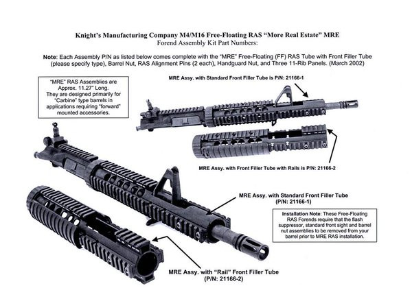 KAC-Knight's Armament RAS MRE-Model B, Rail Front Filler Tube - Image 4