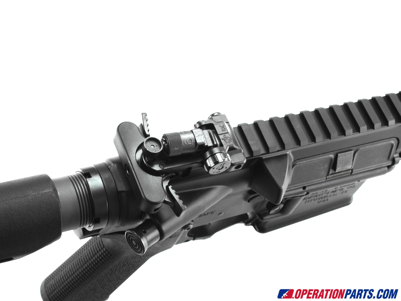 rear site and charging handle